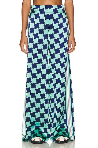 Printed Wide Leg Trouser | FWRD 