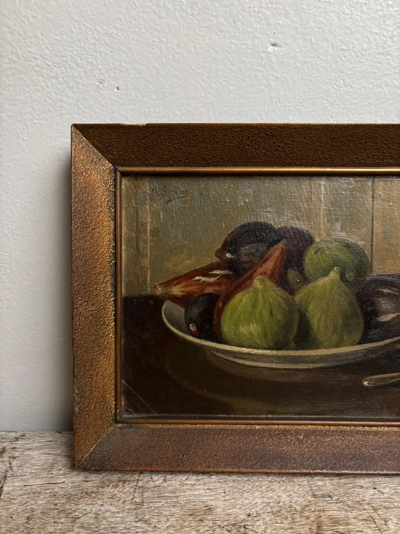 Antique French Vegetable Still Life Oil Painting No. 4 | Etsy (US)