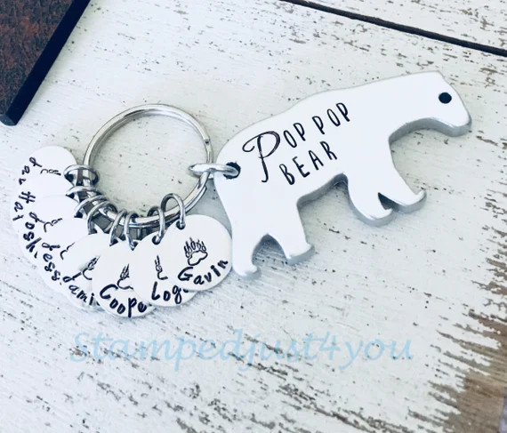 Personalized Papa Bear Bottle Opener Keychain, Fathers Day Gift,  Poppop Bear Keychain, Dad Bear ... | Etsy (US)