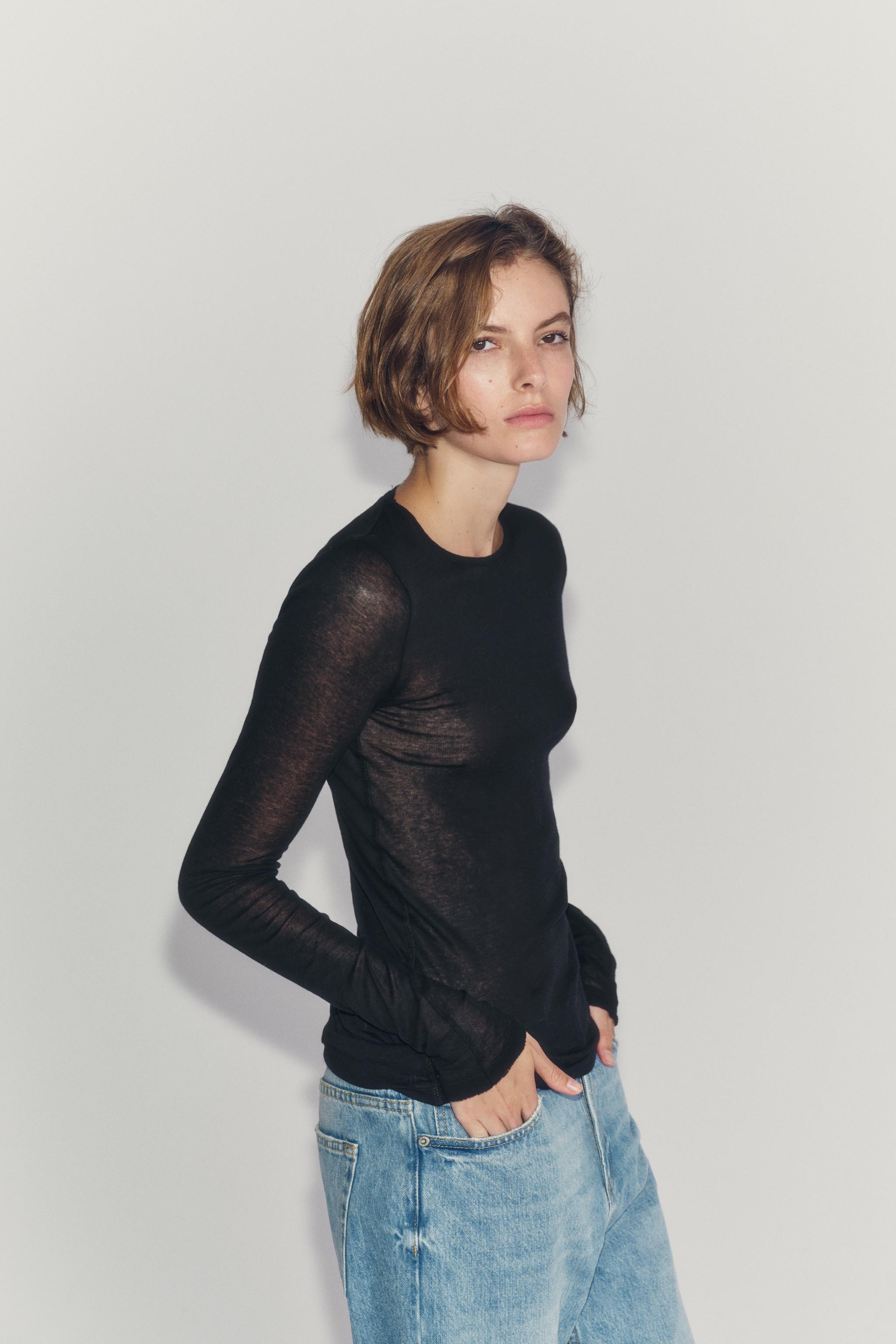 SUPIMA\u00ae LANGARM-T-SHIRT | Zara DE