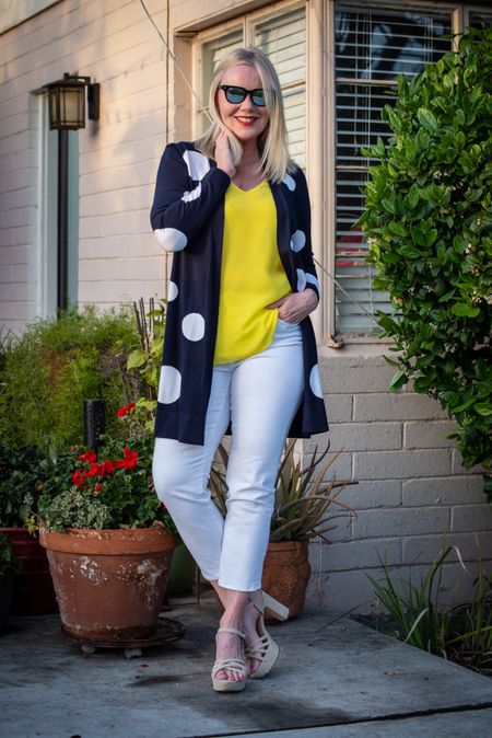 Spring Vibes with Navy, white & yellow.  Add a pair of neutral platform sandals and you’re ready for a sun filled day! 

#LTKSeasonal #LTKstyletip #LTKFind