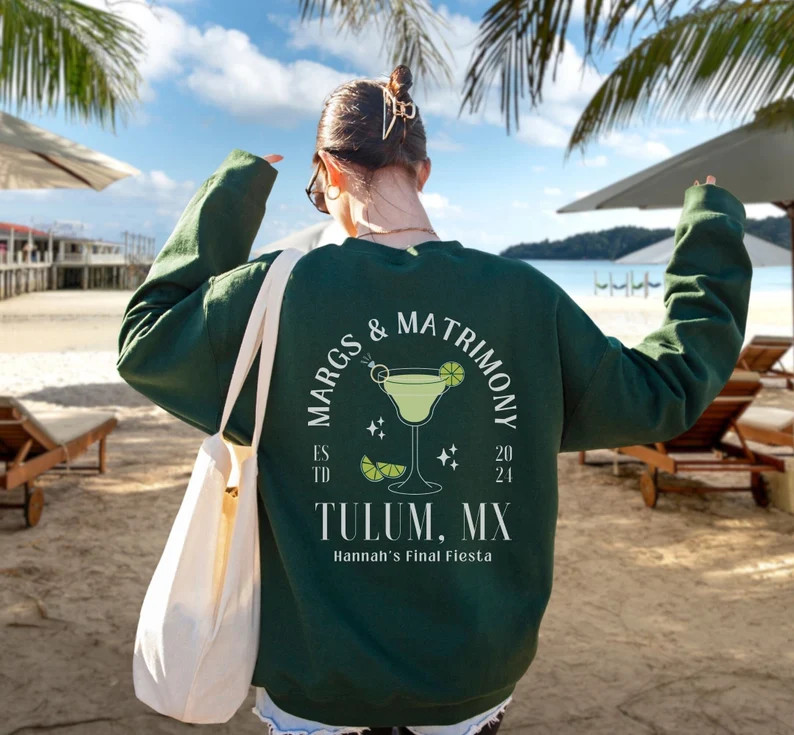 Bachelorette Sweatshirt, Margs and Matrimony, Bachelorette Shirts, Final Fiesta, Beach Bacheloret... | Etsy (US)