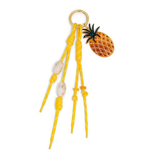 MUYAN Cute Pineapple Acrylic Yellow Rope Keychain Bag Charm for Women Large Boho Handmade Summer Fruit Bag Accessories | Amazon (US)