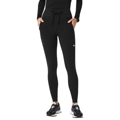 FIGS Seville High Waisted ScrubLegging for Women — Black, L | Amazon (US)
