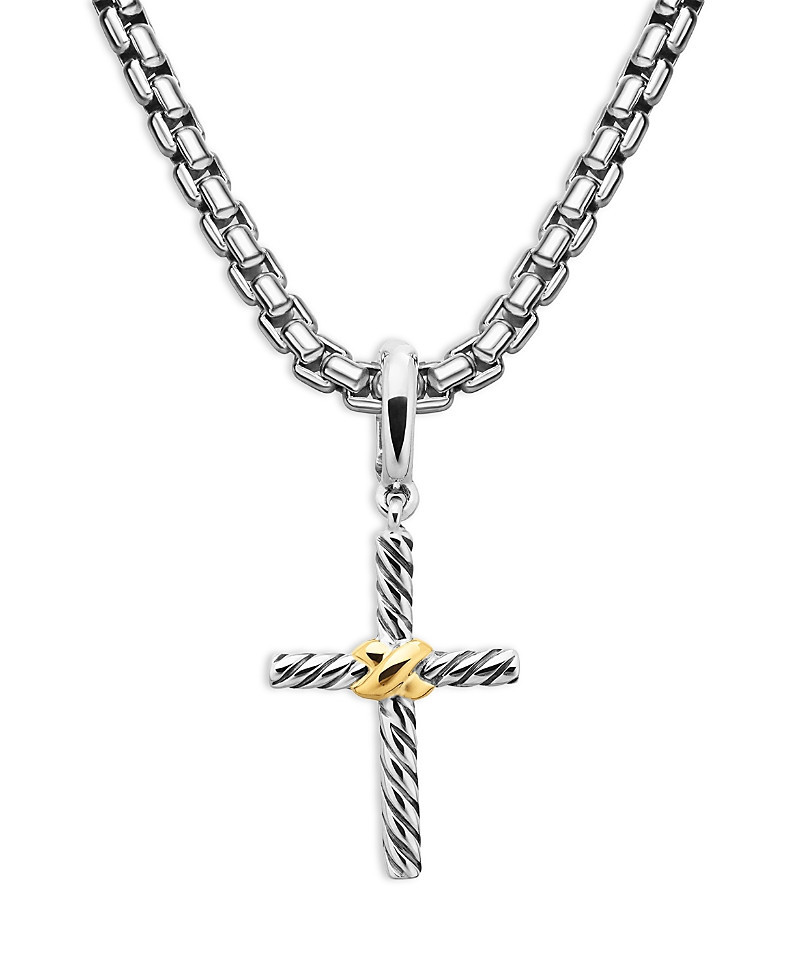David Yurman Petite X Cross Pendant in Sterling Silver with 18K Yellow Gold, 23mm | Bloomingdale's (US)