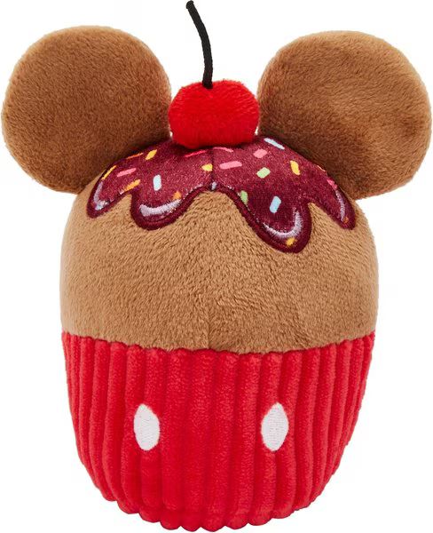 DISNEY Mickey Mouse Cupcake Plush Squeaky Dog Toy - Chewy.com | Chewy.com