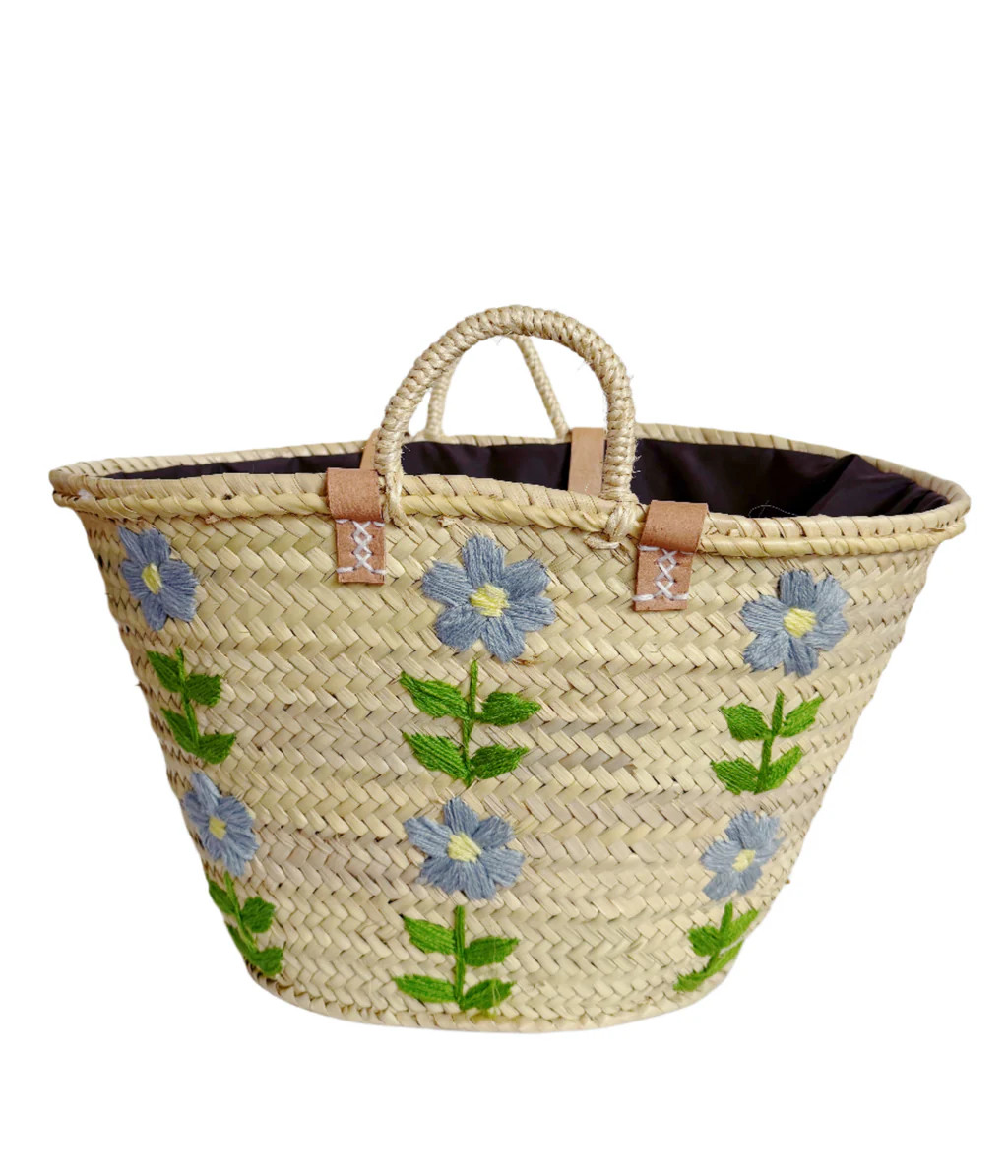 Blue Floral Tote | Over The Moon