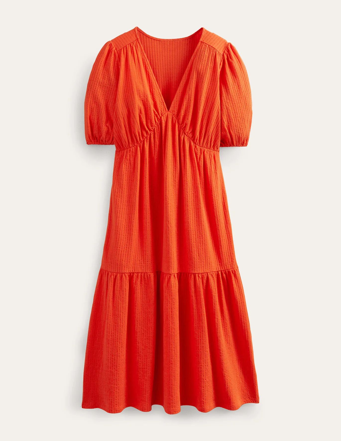 Jersey Seersucker Midi Dress | Boden (US)