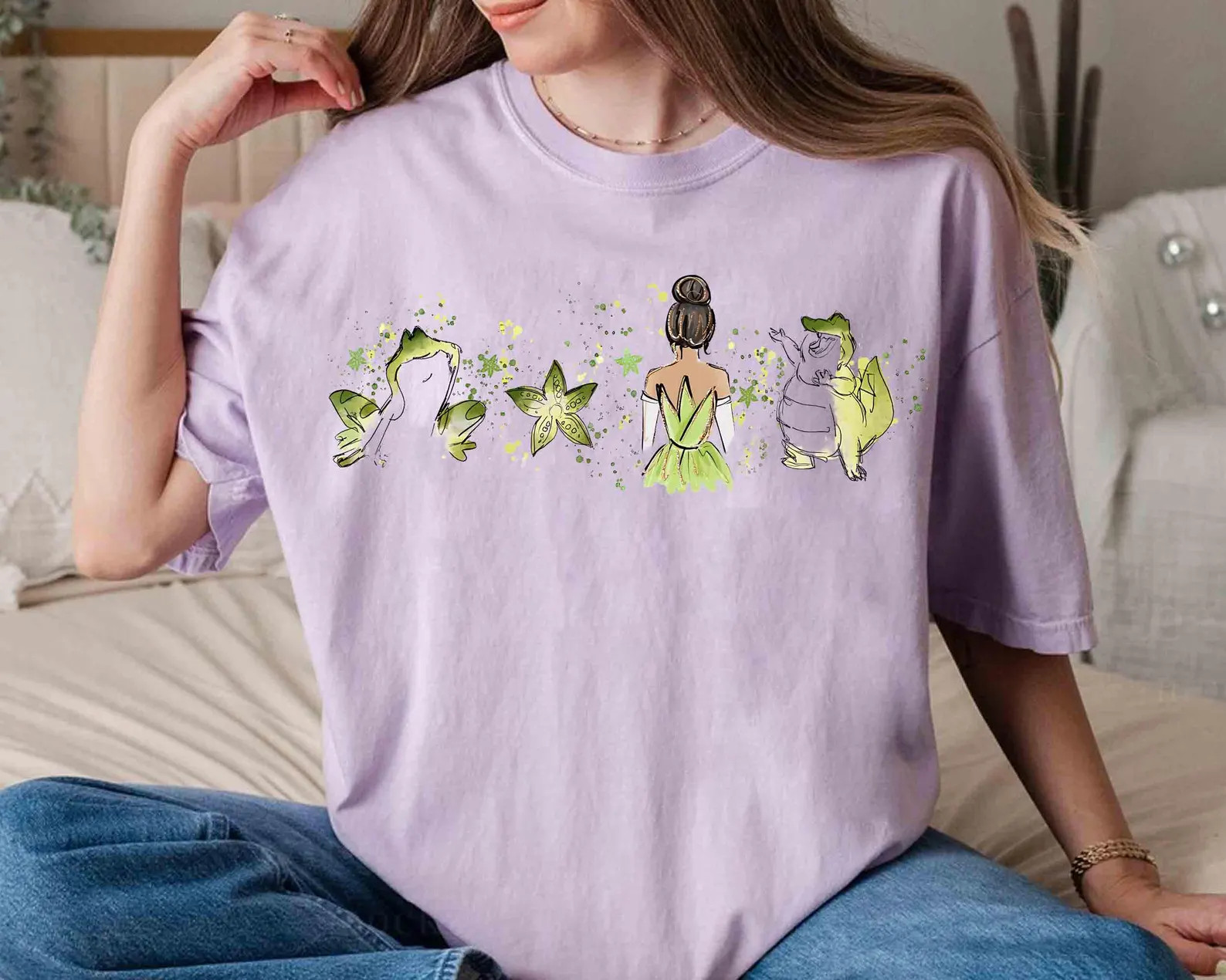 Watercolor Disney Tiana Princess Shirt, The Princess and the Frog Tee, Tiana's Bayou Adventure Sh... | Etsy (Global)