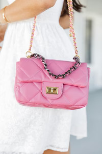 Forever Falling Pink Quilted Purse | Pink Lily