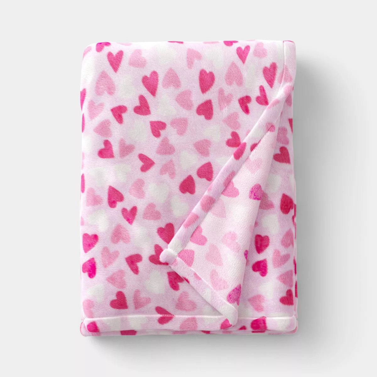 Printed Plush Throw Ivory/Pink/Red - Room Essentials™ | Target