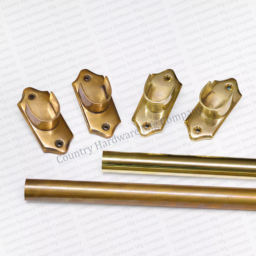 Solid Brass Inside Mount Curtain Rod - Antique Edwardian Style | Etsy (US)