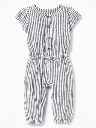 Printed Linen-Blend Jumpsuit for Baby | Old Navy US