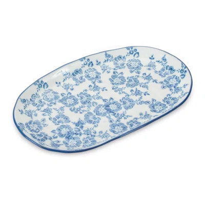 Blue Floral Porcelain Platter (Set of 4) | Wayfair North America