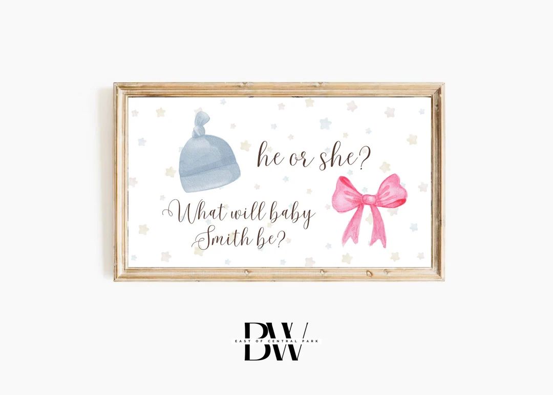 Samsung Frame TV Art | Custom Baby Shower Frame TV Art | Baby Shower | Digital Download | Art for... | Etsy (US)