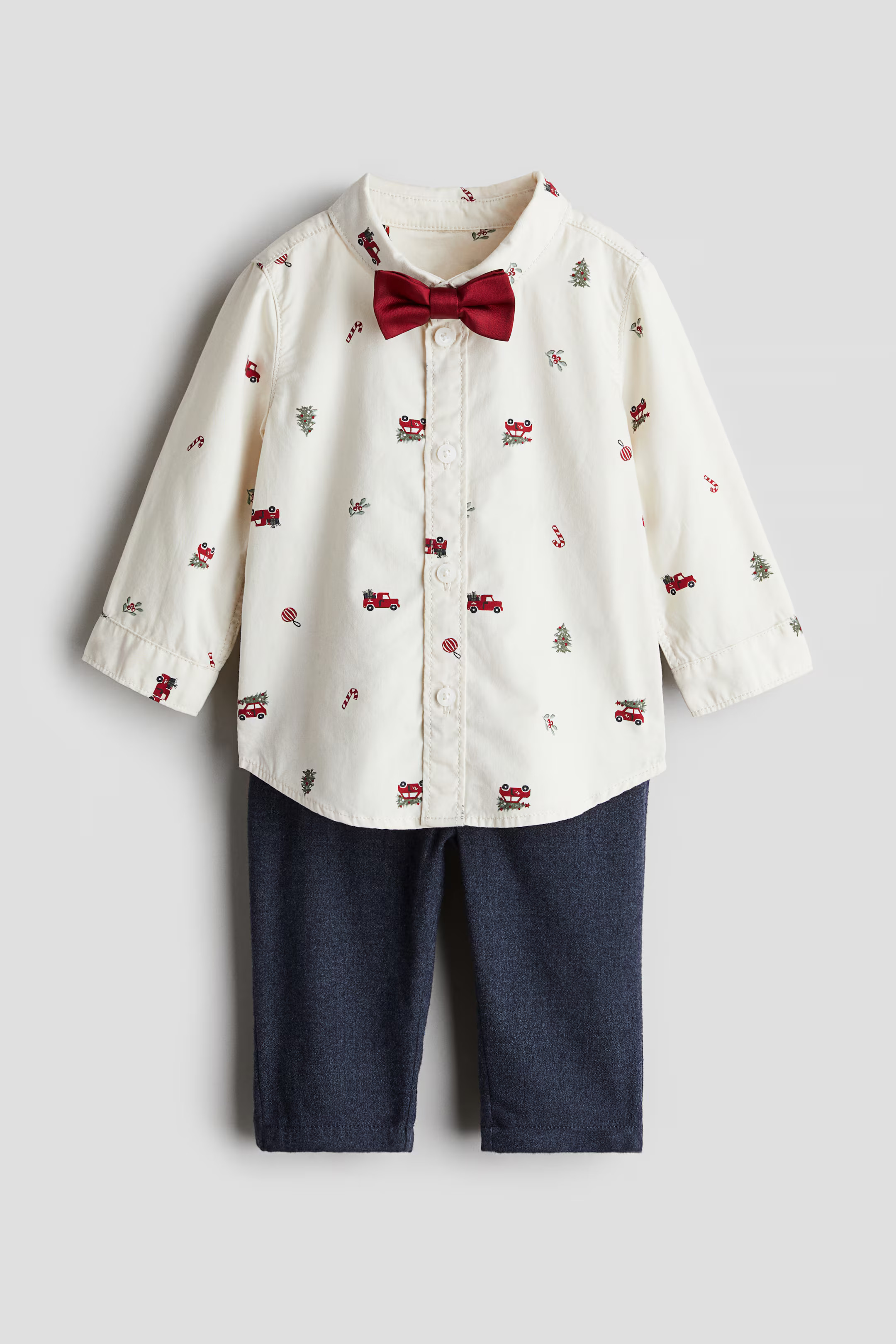 3-piece dressy set - Dark blue/Christmas - Kids | H&M US | H&M (US + CA)