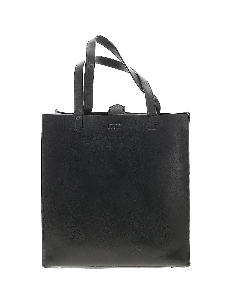 Banana Republic Leather Tote Bag: Black Solid Bags | ThredUp