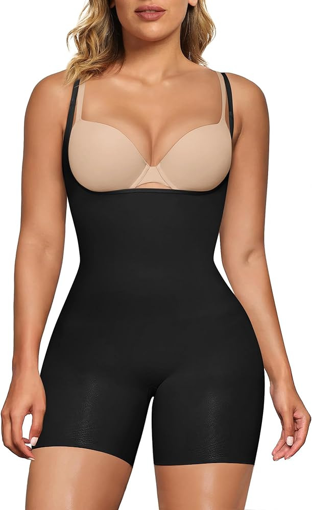 SHAPERX Women's Sculpting Bodysuit Tummy Control Shapewear Open Bust Thigh Slimmer Seamless Body ... | Amazon (US)