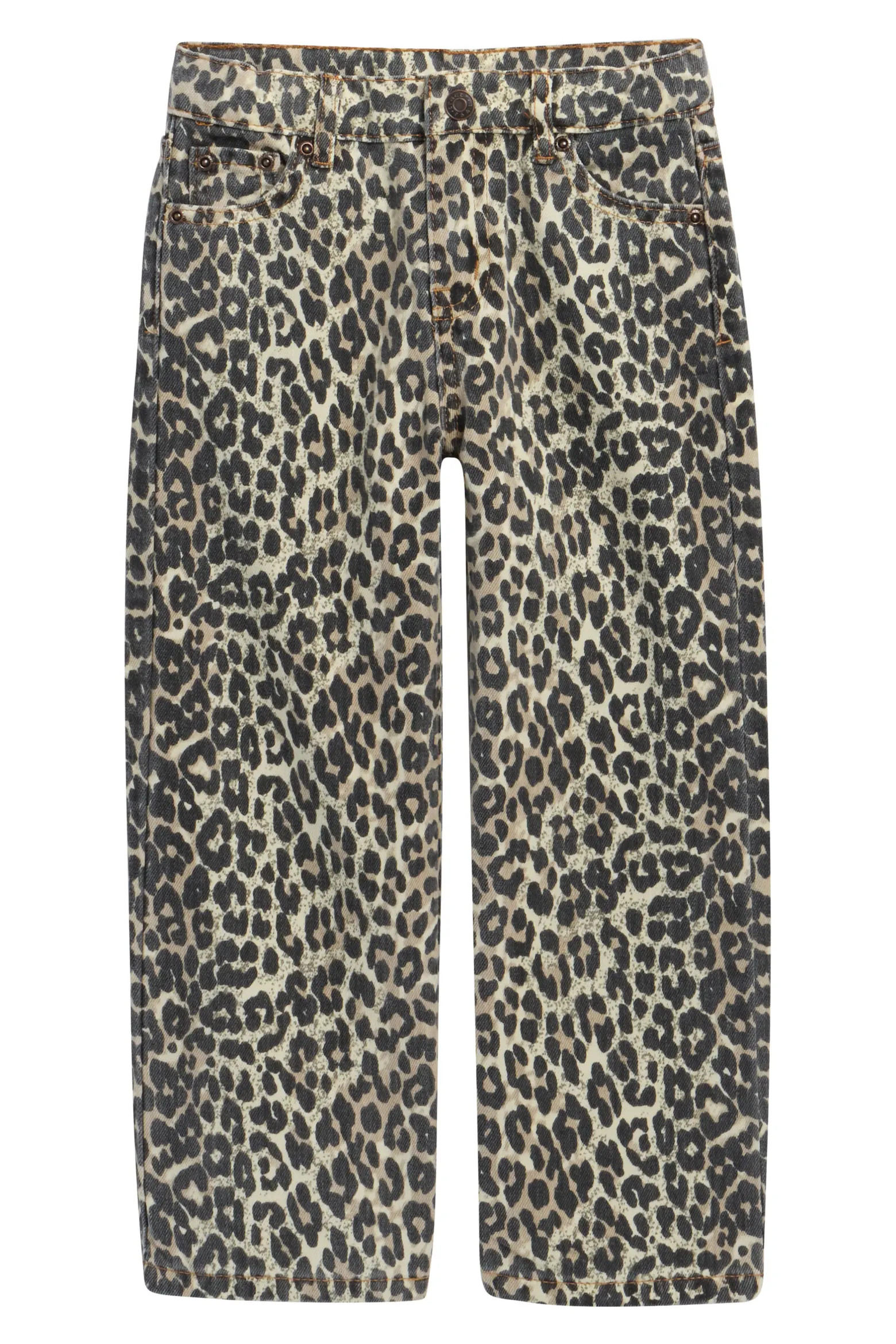 Tractr Kids' Leopard Wide Leg Jeans (Women) | Nordstrom | Nordstrom
