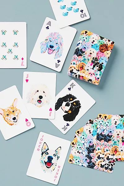 Megan Carn Dog Playing Cards | Anthropologie (US)