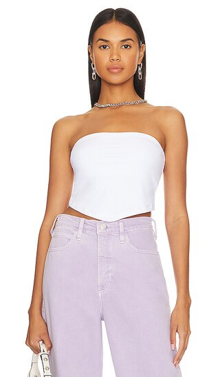 Handkerchief Tube Top in Sugar | Revolve Clothing (Global)