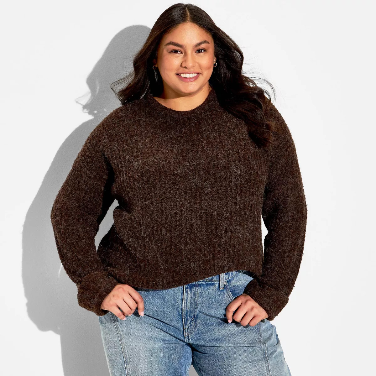 Women's Crewneck Cozy Cocoon Pullover Sweater - Wild Fable™ | Target