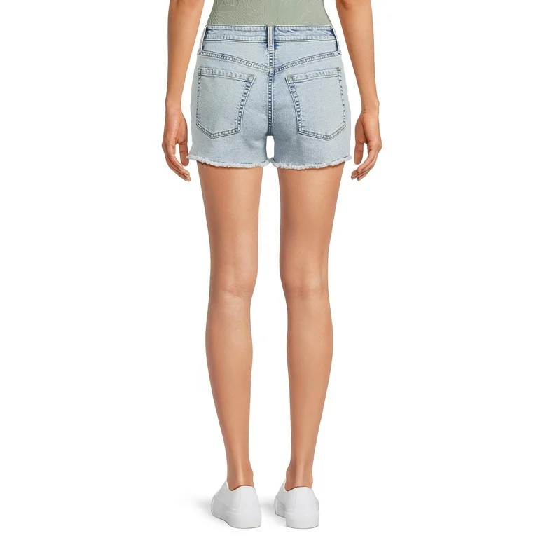 No Boundaries Juniors and Juniors Plus Mid Rise Denim Shorts, 3” Inseam, Sizes 1-21 - Walmart.c... | Walmart (US)