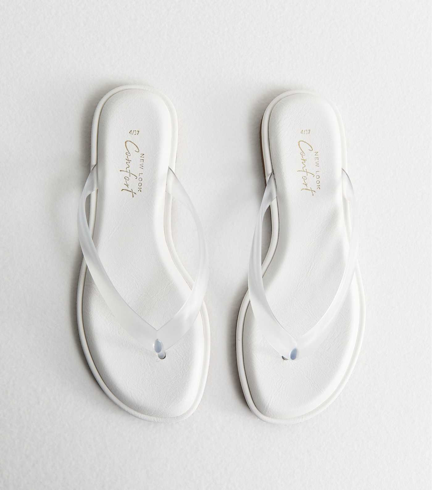 White Jelly Thong Sandals | New Look | New Look (UK)