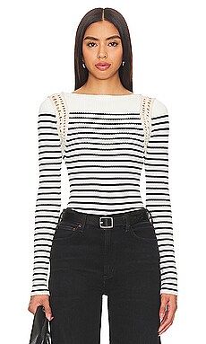 A.L.C. Isa Top in Navy & Bone from Revolve.com | Revolve Clothing (Global)