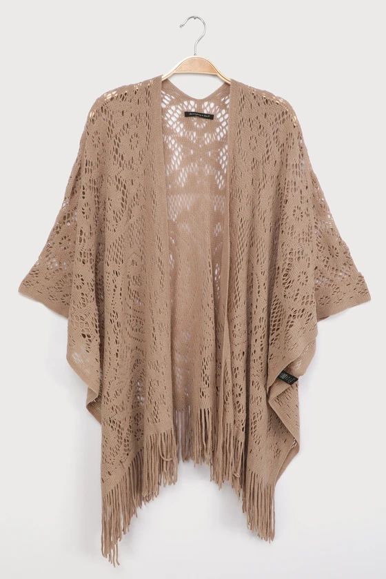 Heading On Out Beige Loose Knit Shawl | Lulus (US)