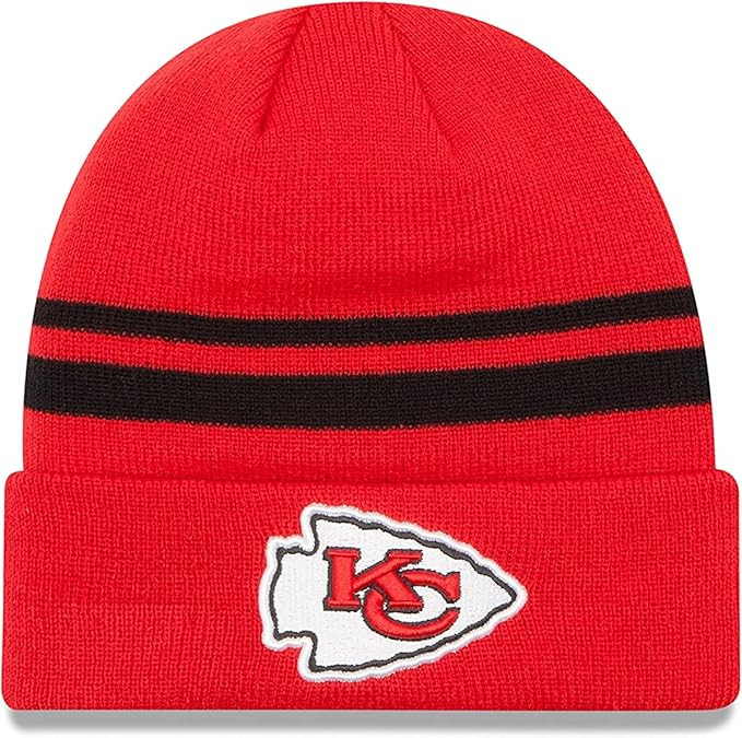 New Era Unisex-Adult NFL Official Sport Knit Classic Striped Knit Beanie Cold Weather Hat | Amazon (US)