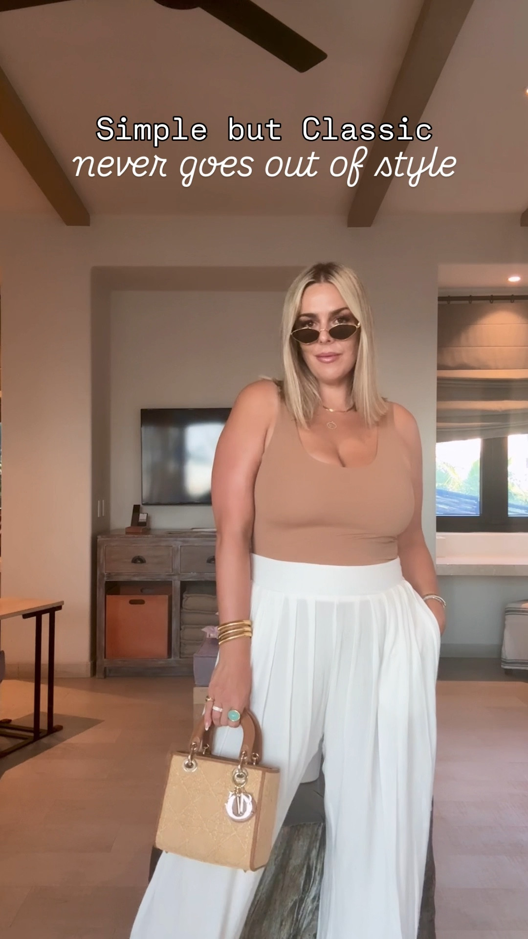 Sometimes Less is More. 

I paired a nude shaping bodysuit with flowy pants and sandals. Accessorized the look up with gold jewelry & a cute bag!

Bodysuit: XL
Pants: XL

#LTKMidsize #LTKU #LTKStyleTip