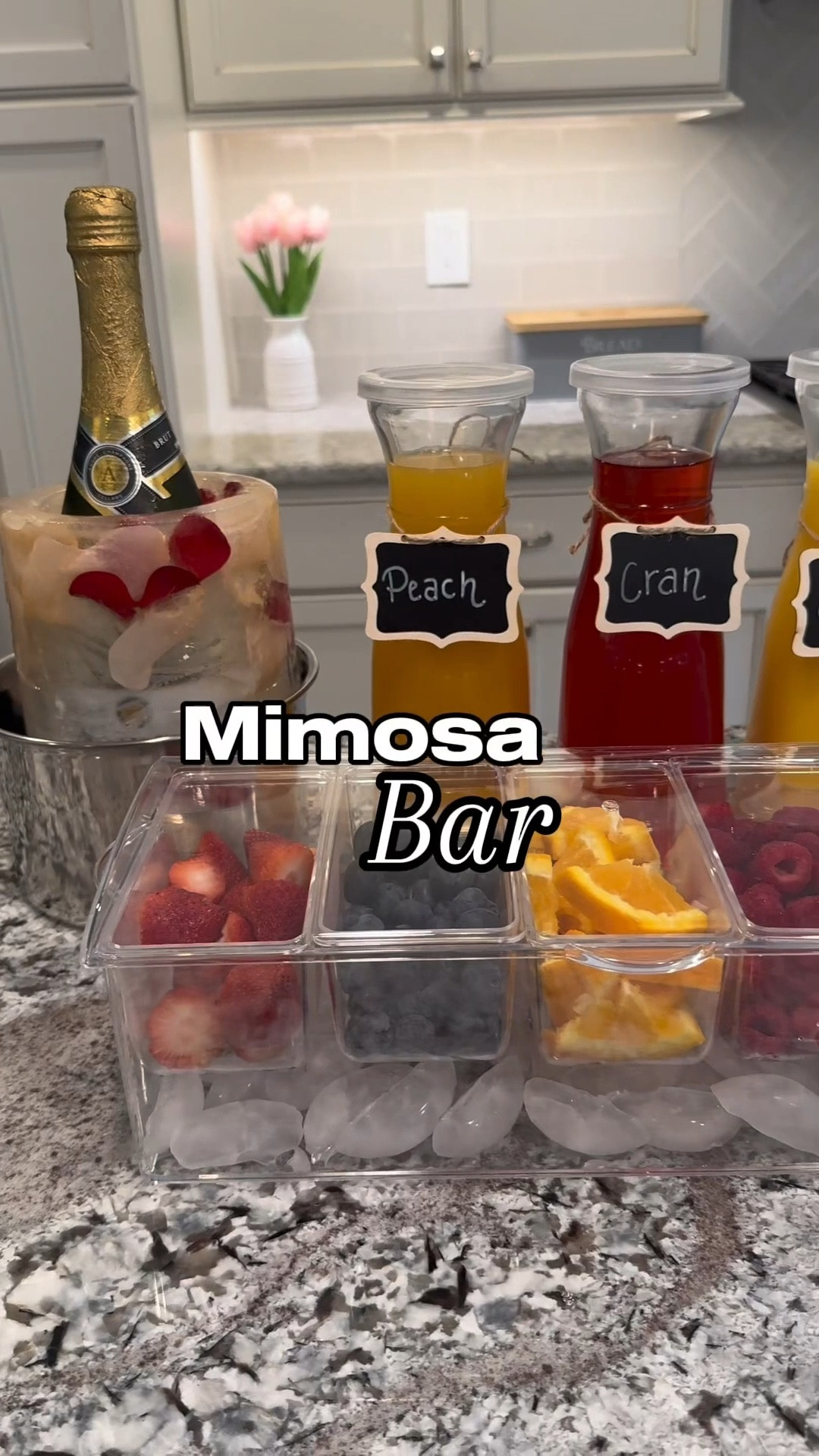 The cutest way to celebrate Mom 🥂💐
Set up a Mom-mosa bar this Mother’s Day with chilled bubbly, fresh fruit, and the prettiest little details because she deserves it all. 🌸
▫️
▫️
▫️
Mother’s Day mimosa bar, momosa bar ideas, DIY mimosa bar setup, Mother’s Day brunch ideas, mimosa bar decor, brunch hosting ideas, spring entertaining ideas, mimosa bar aesthetic, ice bucket mold entertaining, Mother’s Day party ideas, easy hosting ideas, brunch bar setup #mothersdaybrunch #mimosabar #brunchideas #mothersday #ltkhome 

#LTKmomlife #LTKHome #LTKMothersDay