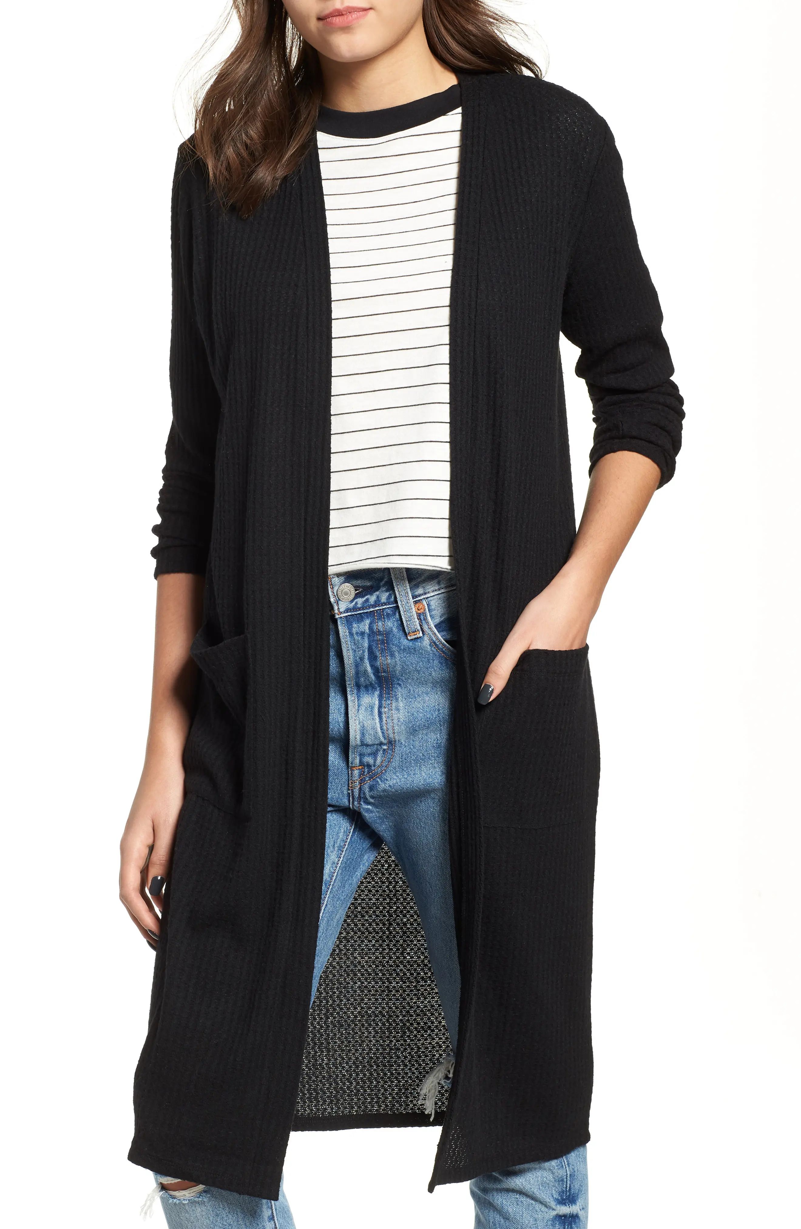 Socialite Waffle Knit Duster Cardigan | Nordstrom