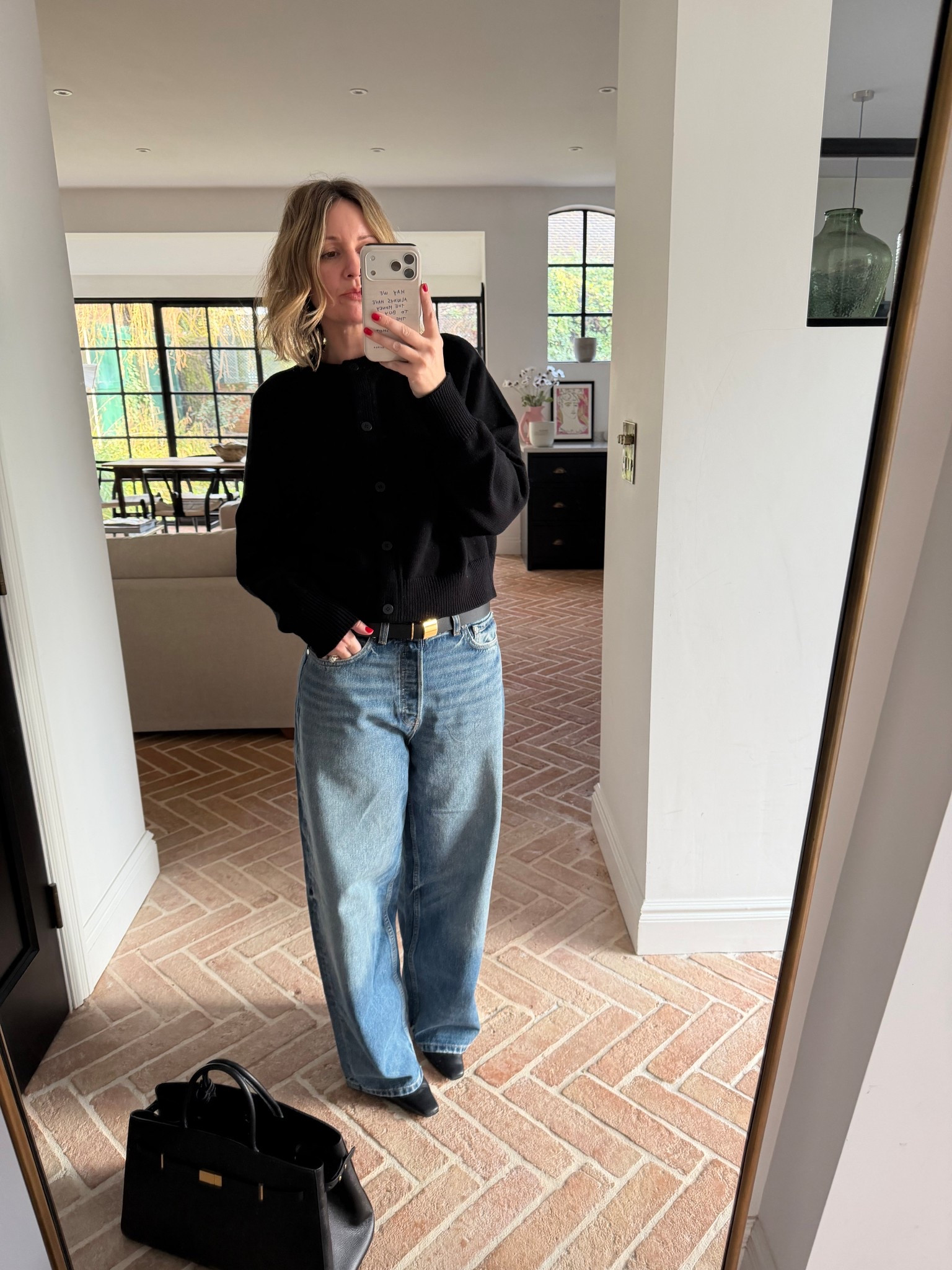 Baggy Jeans + Cardigan | Aligne | Denim | Boots | Work Bag 

#LTKstyletip #LTKuk #LTKjeans