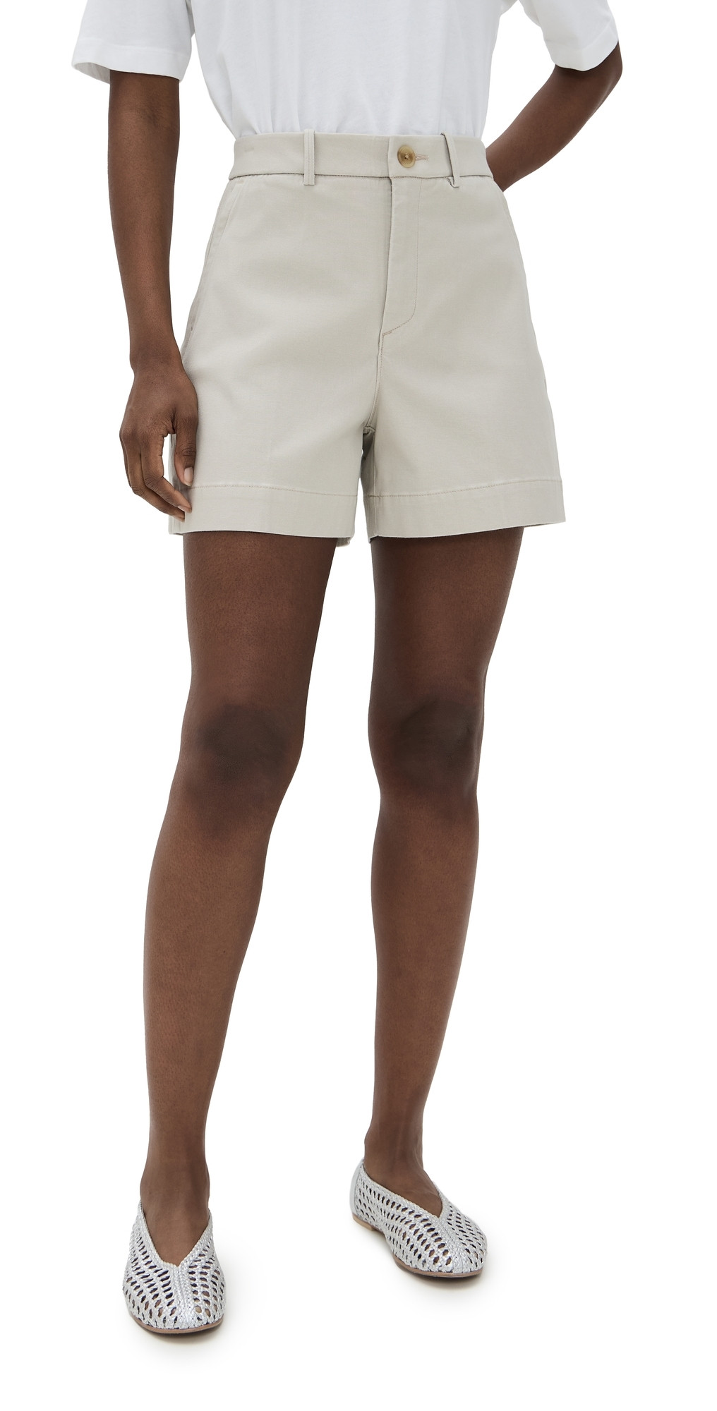 SPANX Stretch Twill 5 Shorts Bone S | Shopbop