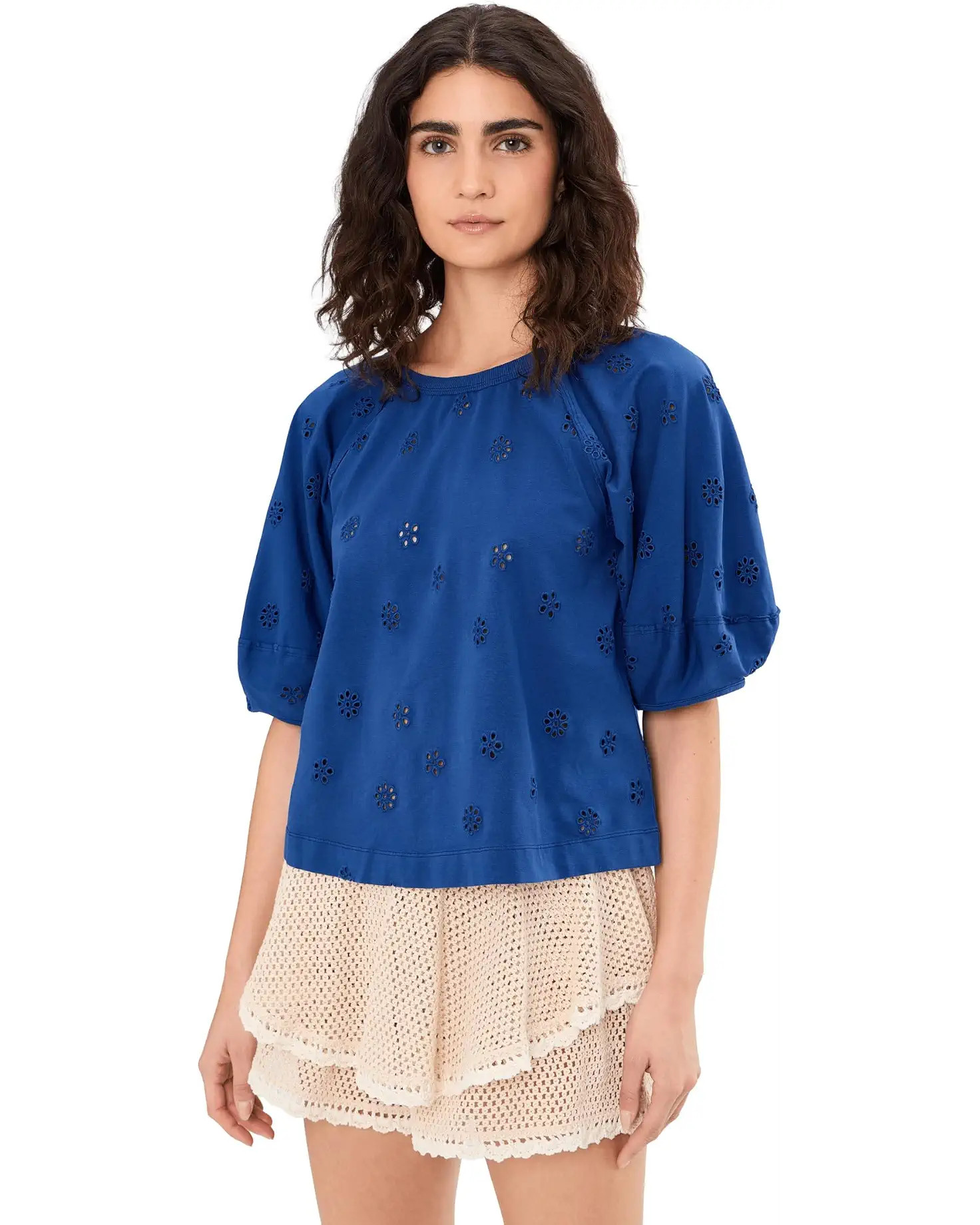 Women's Free People Jessie Eyelet Tee | Zappos.com
