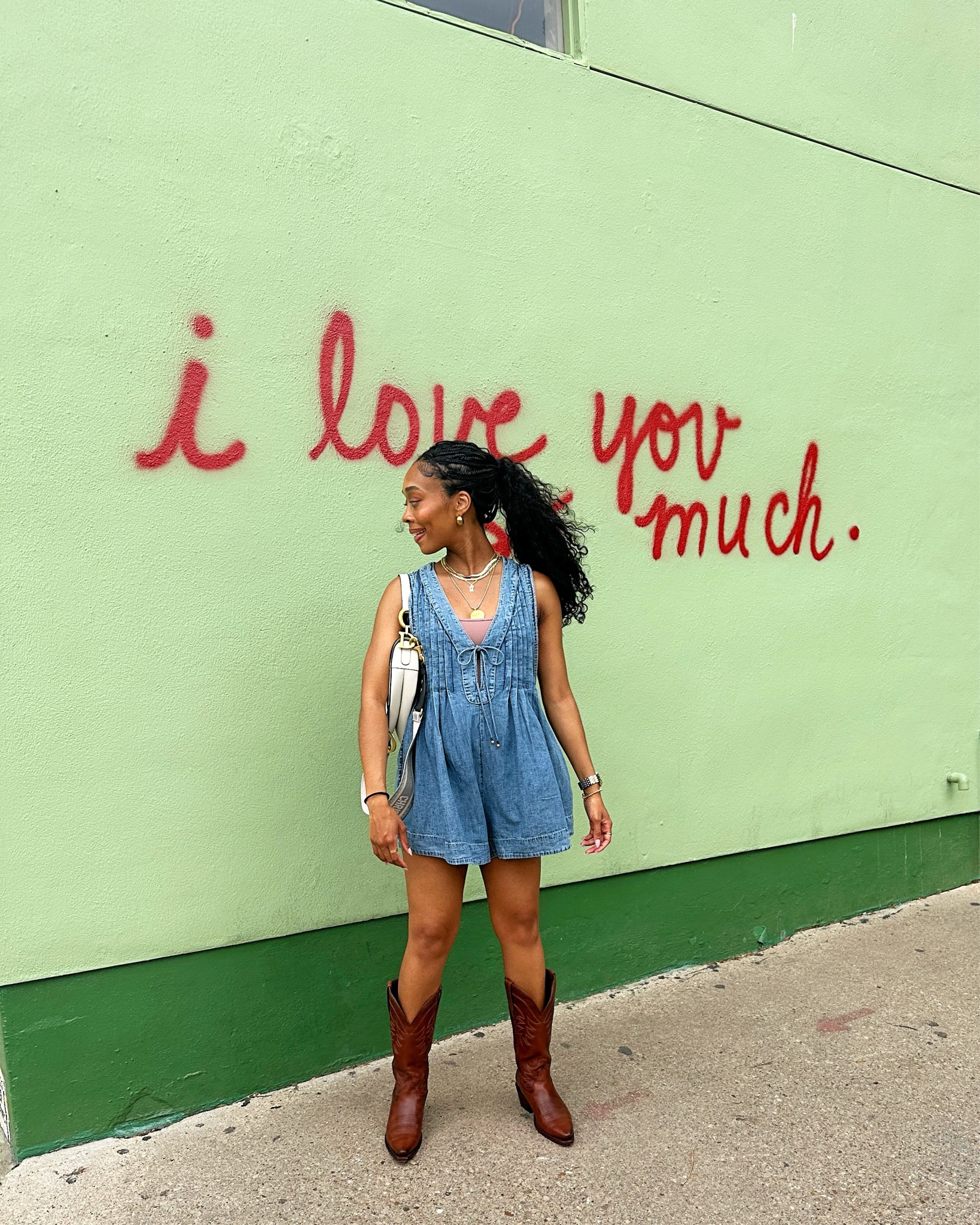 Romper 🤝🏽 cowgirl boots = perfect spring combo! ✨ This romper is a little oversized & v comfy, so it’s perfect for pregnancy (even tho it’s not maternity)

Romper - S (runs oversize) 
Boots - 8 (runs big but should fit snug at first bc they’ll stretch!) 

#LTKbump #LTKxMadewell #LTKSeasonal