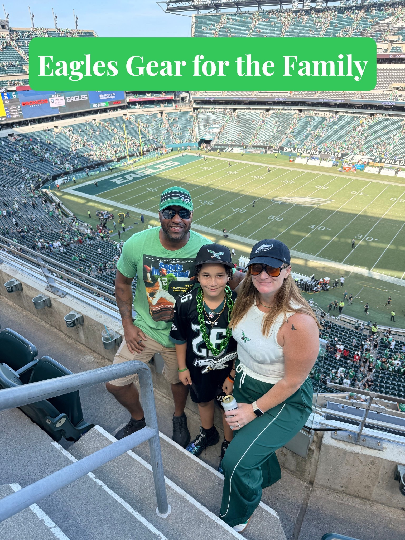 We went to the Eagles game for Julian’s 10th birthday on Sunday. How about them birds?! They won for my boy. Ha! 

Here’s what we wore. 

#LTKFamily #LTKFindsUnder50 #LTKSeasonal