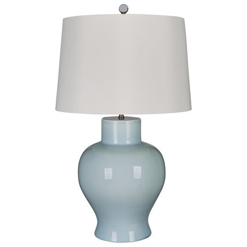 Cove Basic Ceramic Table Lamp, Light Blue | One Kings Lane