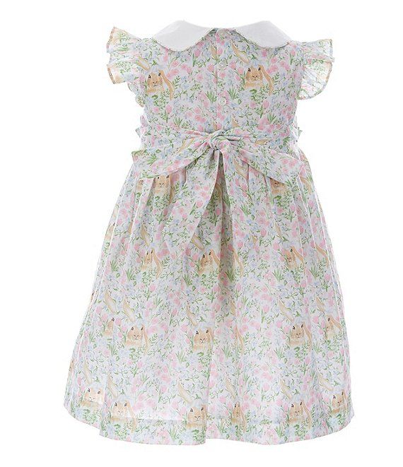 X Pearly Gates Little Girls 2T-6X Flutter-Sleeve Bunny Print Dress | Dillard's