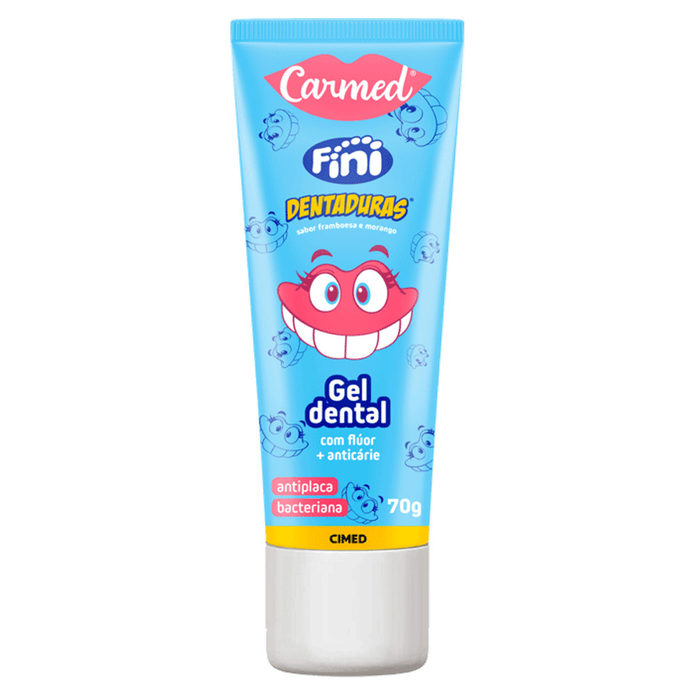 Pasta de Dente Gel Infantil Carmed Fini Dentaduras 70g | Drogaria Sao Paulo (BR)