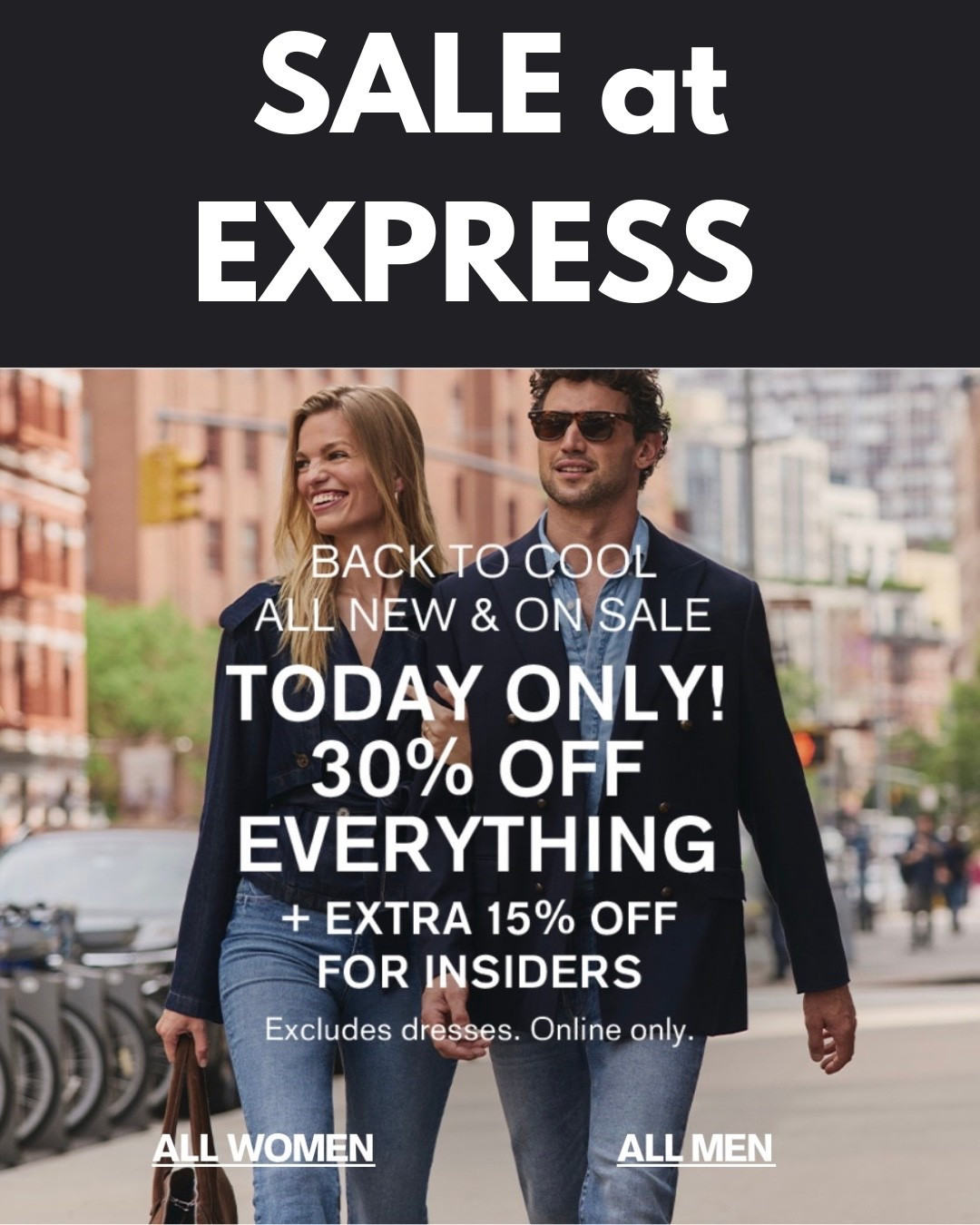 One Day SALE at EXPRESS ‼️ 30% OFF + an additional 15% OFF!! 
Tap any photo below & SAVE!!
They offer FREE in store pick up

#LTKSaleAlert #LTKootd #LTKWorkwear
