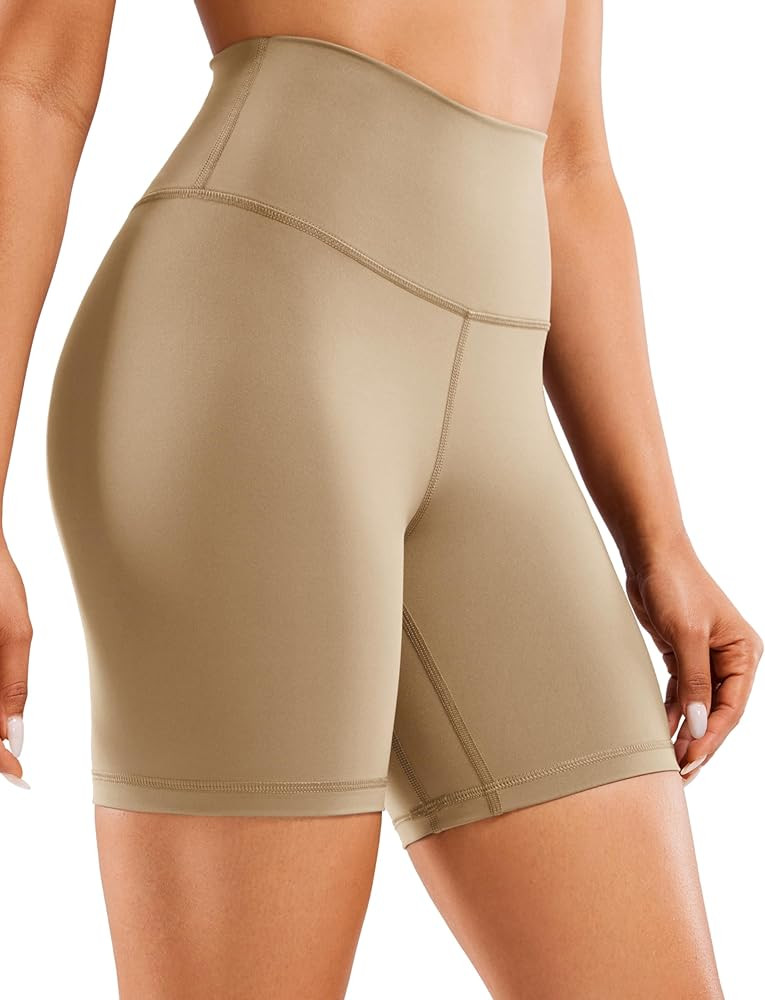 CRZ YOGA Women's Naked Feeling Biker Shorts 4 Inches - High Waist Workout Gym Running Yoga Spande... | Amazon (US)