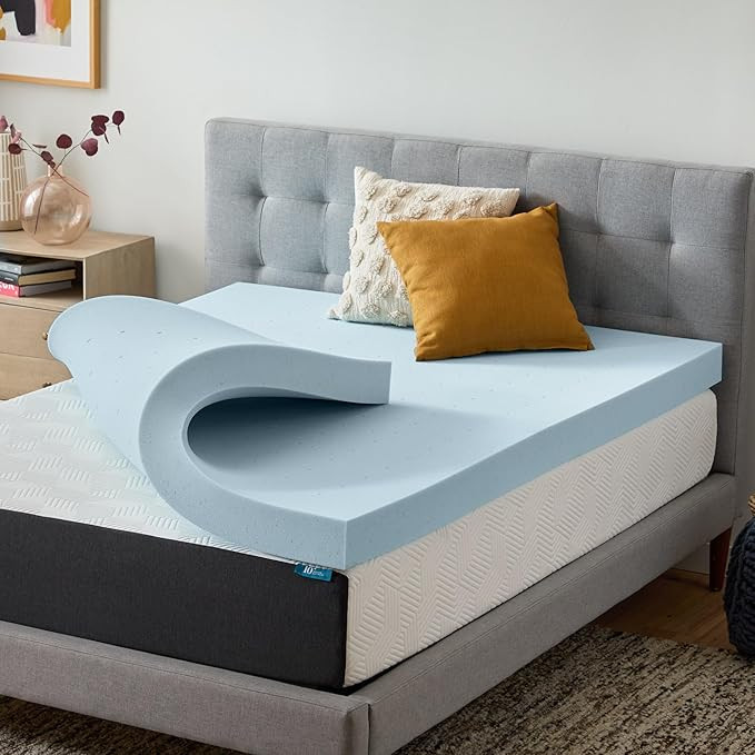 Lucid 4 Inch Memory Foam Mattress Topper, Twin XL Size – Cooling Gel Bed Topper – Preassure-R... | Amazon (US)