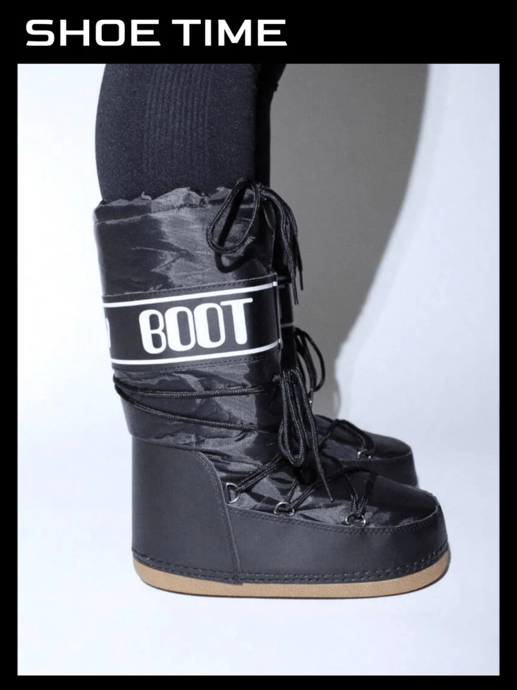 Women's Fashion Thick Ski Mid Calf Boots, Snow Boots Winter | SHEIN