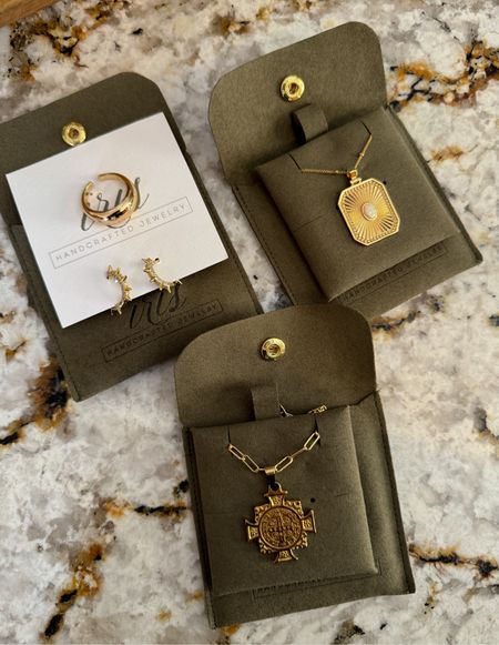 Gold layering jewelry -- statement pendants, starburst ring, and gold Huggies 



#LTKHoliday #LTKGiftGuide #LTKstyletip