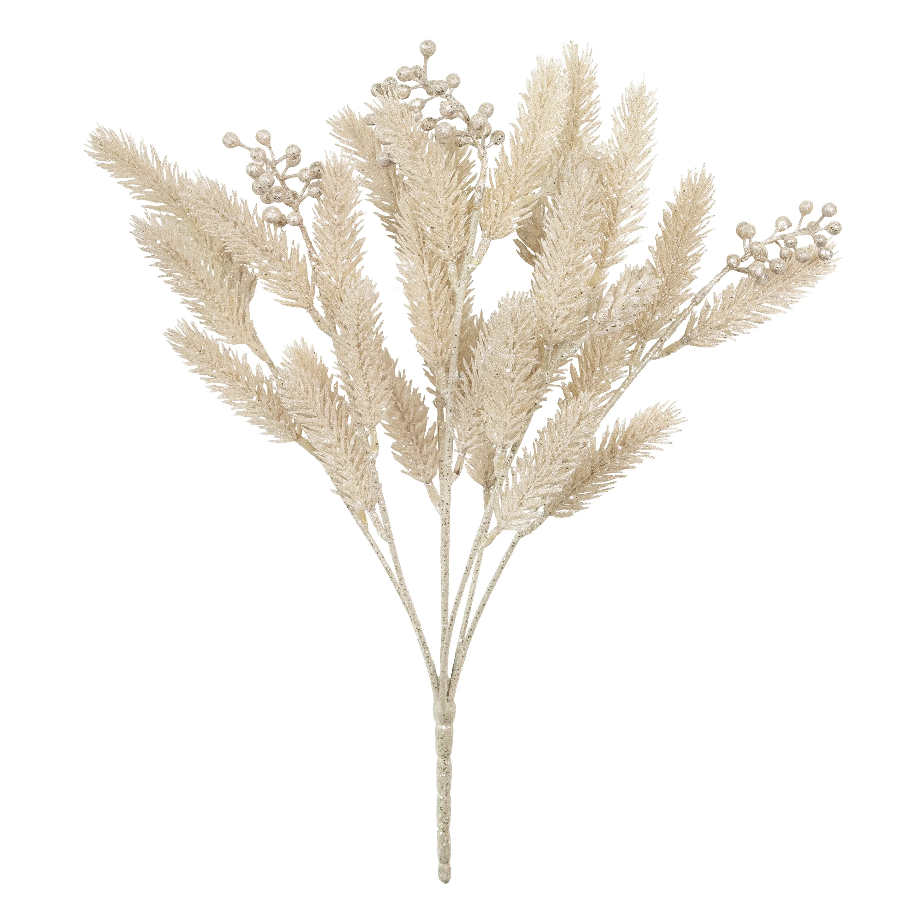 19-inch Artificial Silk Rose Gold Pine Holiday Bush, for Indoor Use, by Mainstays | Walmart (US)