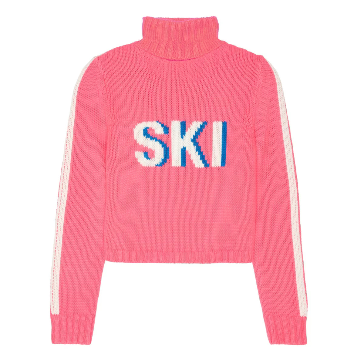 Cropped Ski Turtleneck Sweater - Pink Lady | Wolf & Badger (US)