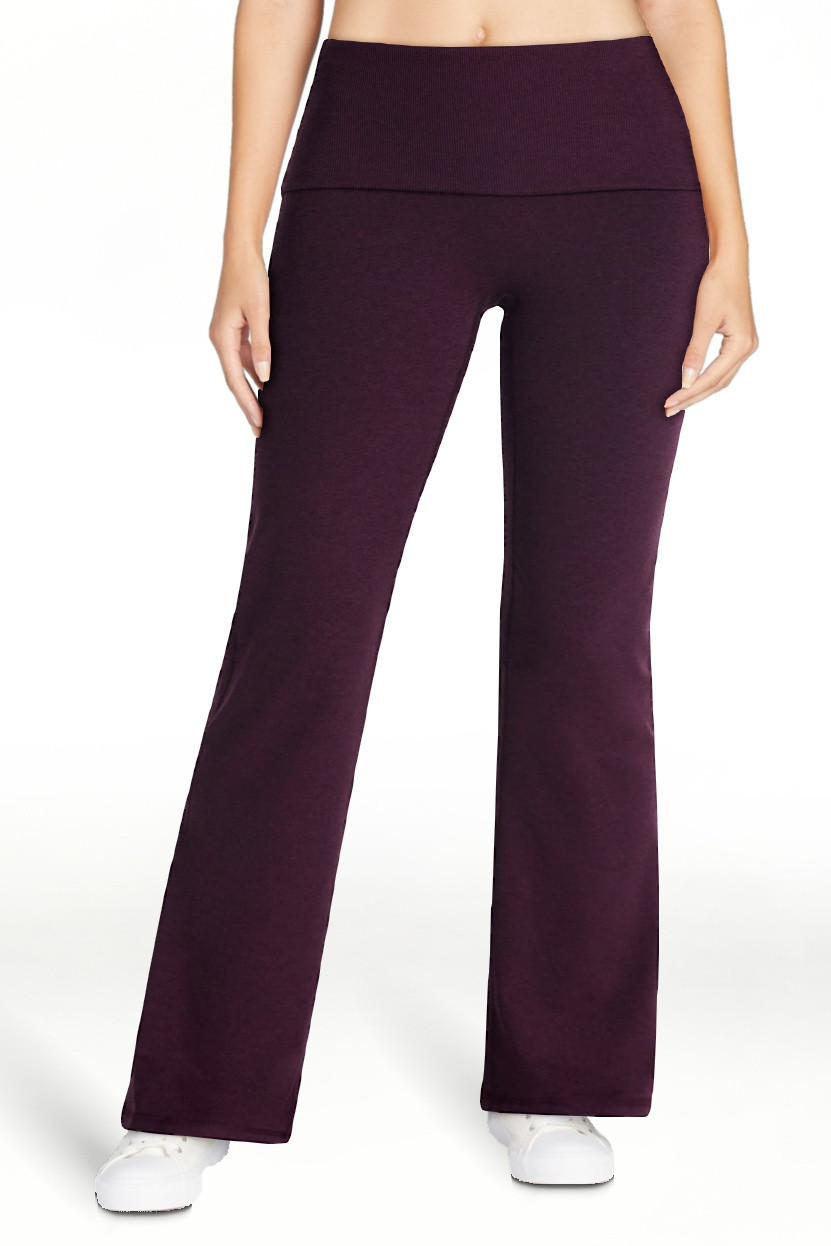 Athletic Works Women's ButterCore Flare Leggings with Fold Over Waist, 31" Inseam, Sizes XS-XXL | Walmart (US)
